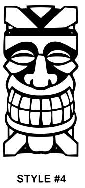 Tiki Mask Wall Art Metal Sign