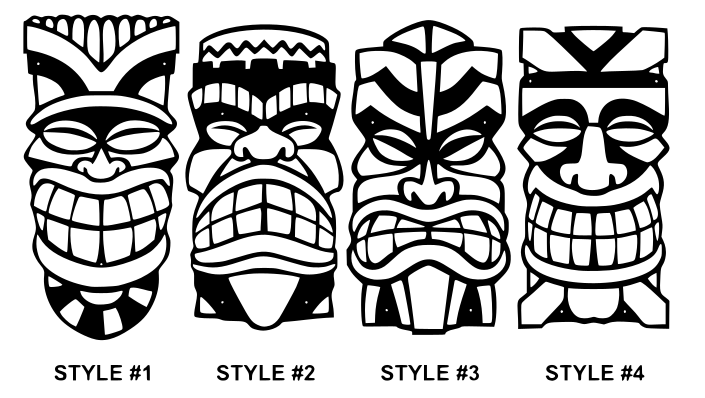 Tiki Mask Wall Art Metal Sign
