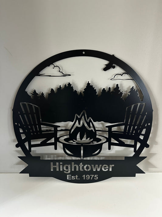 OUTDOOR THEMED CAMPFIRE MONOGRAMS