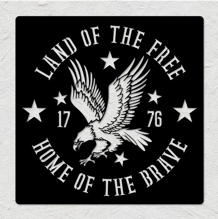 Land of the Free Home of the Brave Wall Art