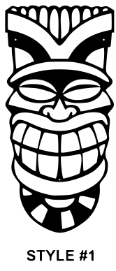 Tiki Mask Wall Art Metal Sign