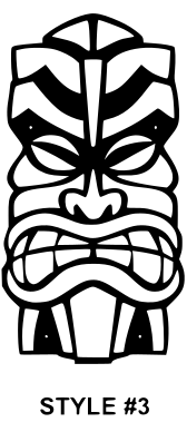 Tiki Mask Wall Art Metal Sign